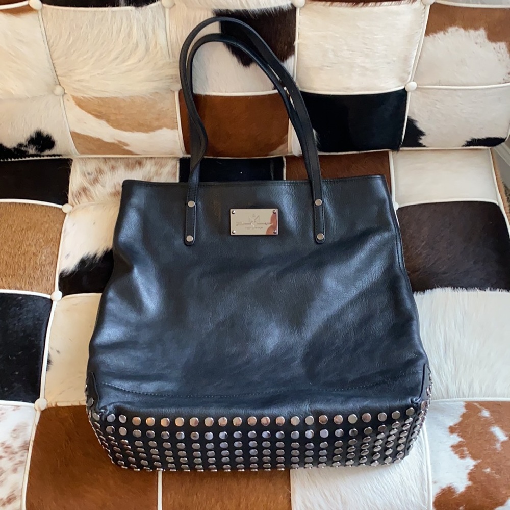 Rebecca Minkoff silver studded tall tote